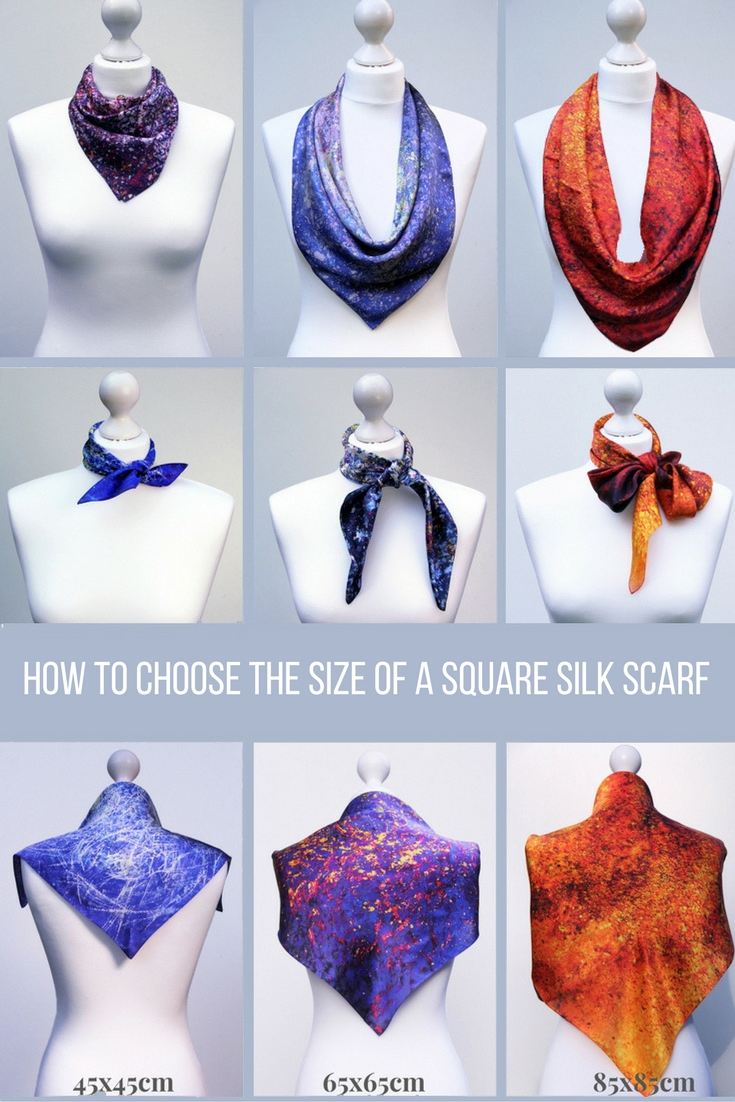Choose the Size of a Square Silk Scarf 