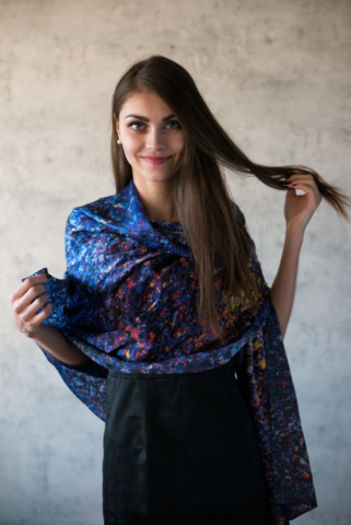 Art on Scarf - Lookbook - The Cosmic Spectrum