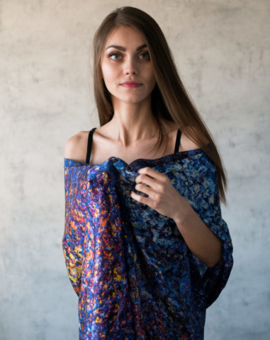 Art on Scarf - Lookbook - The Cosmic Spectrum