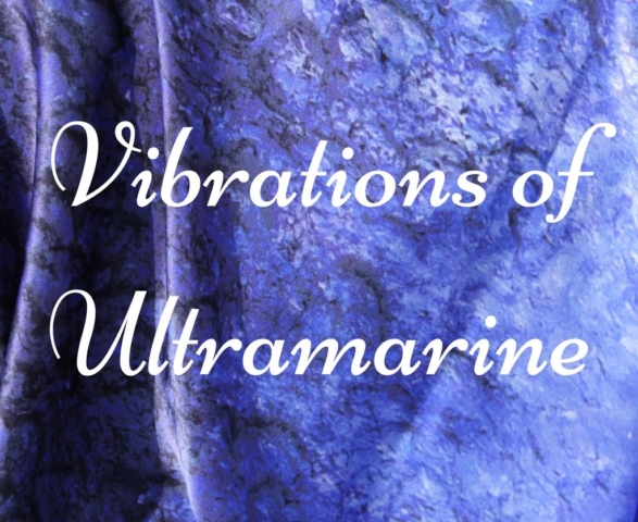 Art on Scarf -Lookbook - Vibrations of Ultramarine