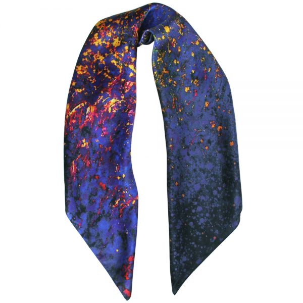 Aithne - Square Silk Scarf Flames in Darkness5